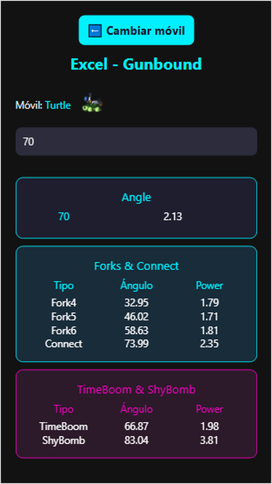 Screenshot de la app