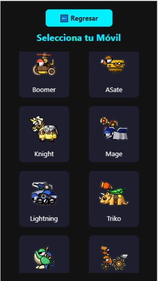 Screenshot de la app